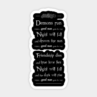 Demons run (white) Sticker